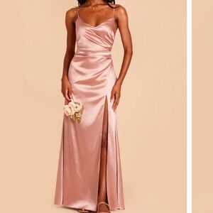 Birdy Grey Satin Blush Maxi Dress